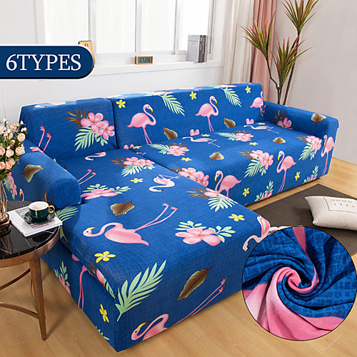 

Elastic Geometry Plaid Sofa Cover for Living Room Non-slip Stretch Slipcover Sectional Couch Cover L-Shape Corner Armchair Cover Dust-Proof Non-Slip (1pcFree Send a Pillowcase)
