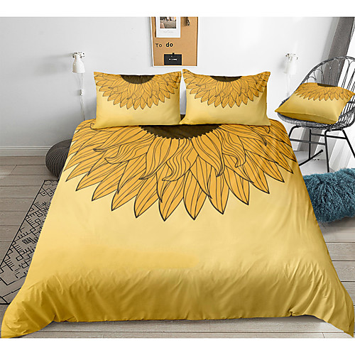 

Duvet Cover Sets 3 Piece Rayon / Polyester 3D Rainbow Reactive Print Bohemian Style
