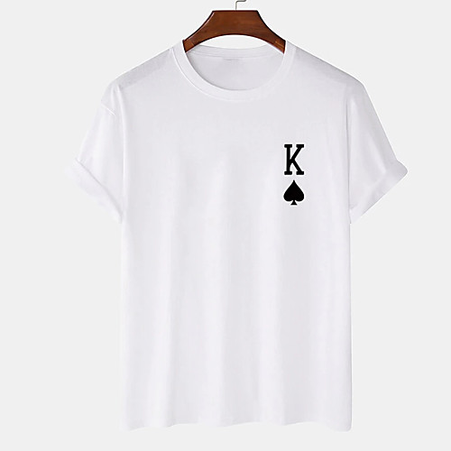 

Men's Unisex Tee T shirt Hot Stamping Graphic Prints Letter Plus Size Print Short Sleeve Casual Tops Cotton Basic Designer Big and Tall White Black Khaki
