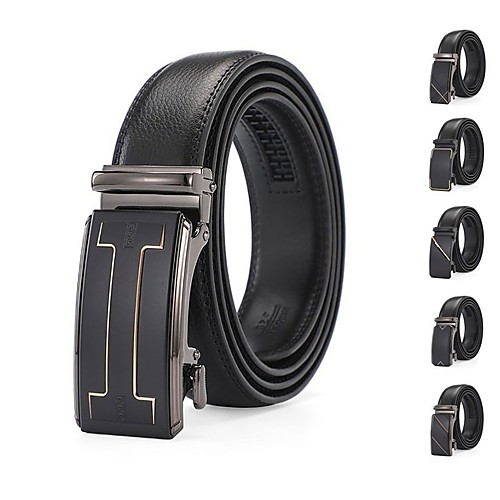 

Men's Wide Belt Office / Career Daily Wear As the Picture Belt Solid Color / Leather