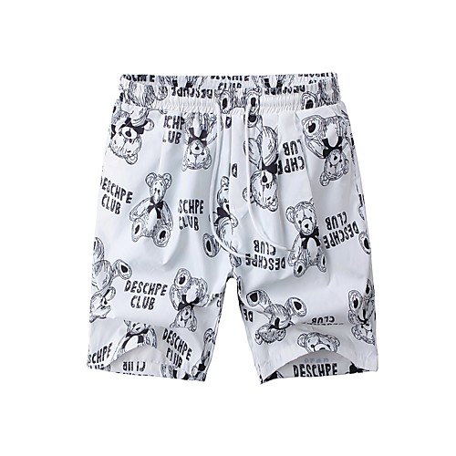 

Men's Chino Boho Outdoor Chinos Pants Graphic Prints Short White Black