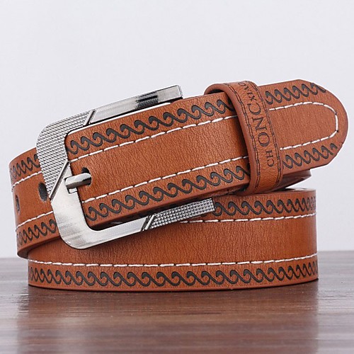 

Men's Wide Belt Office / Career Daily Wear As the Picture Belt Solid Color