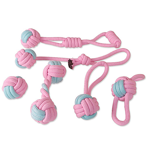

Dog Chew Toys Ropes Cat Toys Set Stuffed Animal Toy Dog Rabbits Kitten 6pcs Round USB Charger Pet Training Teething Rope Toy Polyester Gift Pet Toy Pet Play