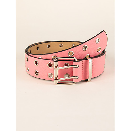 

Women's Waist Belt Street Vacation Dress Pink Belt Solid Colored