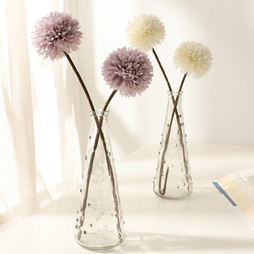 

1 Top Grade Imitation Flower Dandelion Table Tennis Chrysanthemum Potted Flower Arrangement
