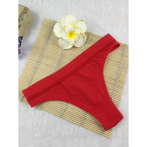 

Women's Ruched G-strings & Thongs Panties Micro-elastic Low Waist 1 PC Blue One-Size
