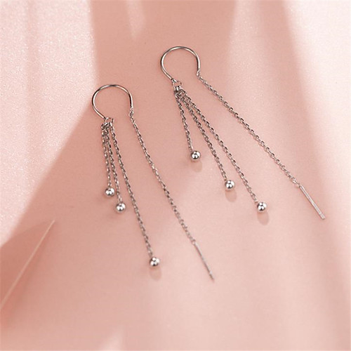 

Tassel Dangle Earrings Earrings Classic Fashion Punk Trendy Romantic Sweet Cute Imitation Pearl Earrings Jewelry Silver For Gift Date Street Birthday Festival 1 Pair