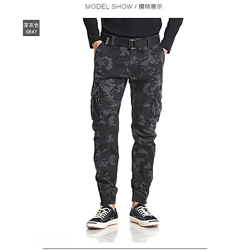 

Men's Cargo Pants Tactical Cargo Pants Camouflage Full Length Army green camouflage Light gray Dark Gray