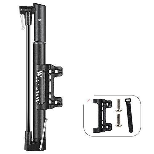 

Mini Bike Pump Inflated For Road Bike Mountain Bike MTB Folding Bike Recreational Cycling Cycling Bicycle Aluminum Alloy Silver Black