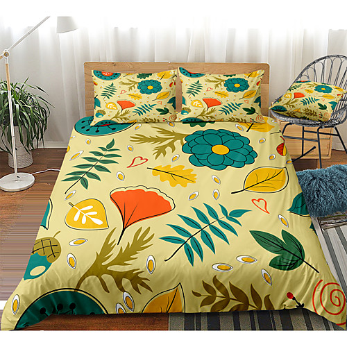 

Duvet Cover Sets 3 Piece Rayon / Polyester 3D Rainbow Reactive Print Bohemian Style