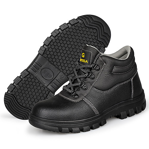 

Safety Work Boots Steel Toe Cap Trainers For Mens Sporty Office & Career PU Water Proof Non-slipping Booties Ankle Boots Summer Fall Spring