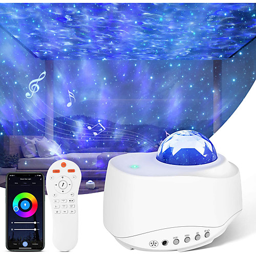 

Star Galaxy Projector Light Projector Light for Bedroom Ceiling with Bluetooth Music Speaker Work with Alexa Google Home Nebula Ocean Sky Projector
