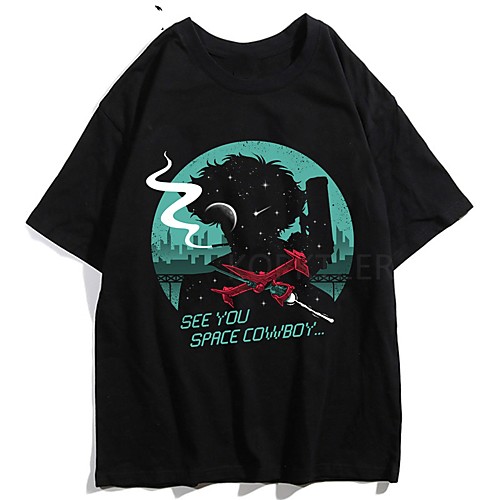 

Inspired by Cowboy Bebop Cosplay Anime Cartoon Polyester / Cotton Blend Print Harajuku Graphic Kawaii T shirt For Women's / Men's