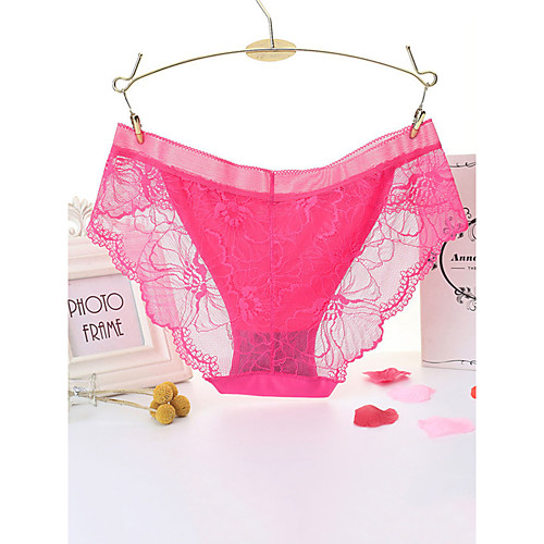 

Women's Lace Brief Micro-elastic Mid Waist 1 PC Khaki One-Size