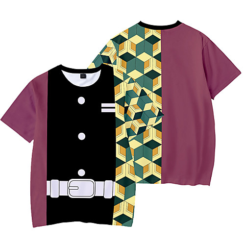 

Inspired by Demon Slayer Cosplay Anime Cartoon 100% Polyester 3D Harajuku Graphic Kawaii T-shirt For Women's / Men's