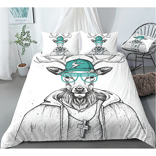 

Duvet Cover Sets 3 Piece Rayon / Polyester 3D Rainbow Reactive Print Bohemian Style