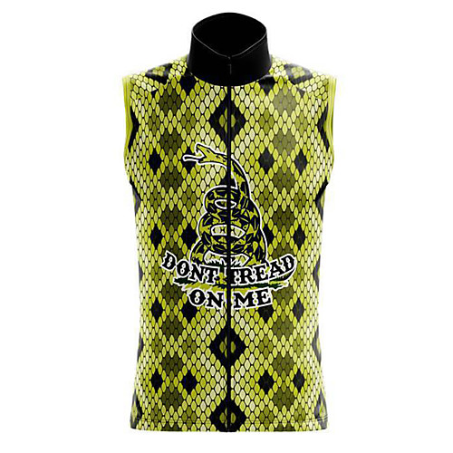 

21Grams Women's Sleeveless Cycling Jersey Summer Spandex Polyester Green Snake Bike Jersey Top Mountain Bike MTB Road Bike Cycling Breathable Back Pocket Sports Clothing Apparel / Stretchy