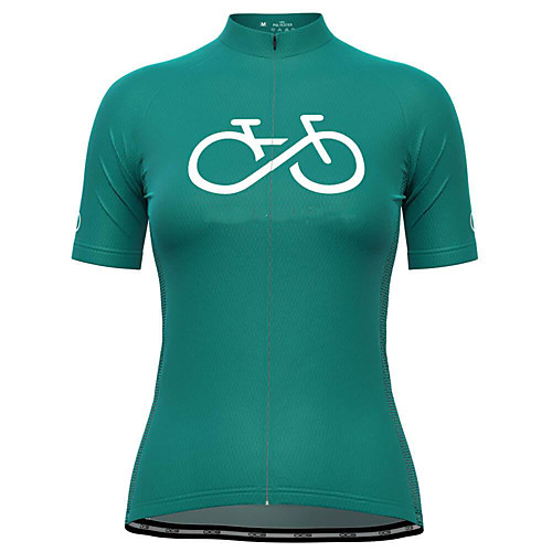 

21Grams Women's Short Sleeve Cycling Jersey Summer Polyester Green Bike Jersey Top Mountain Bike MTB Road Bike Cycling Quick Dry Moisture Wicking Breathable Sports Clothing Apparel / Stretchy