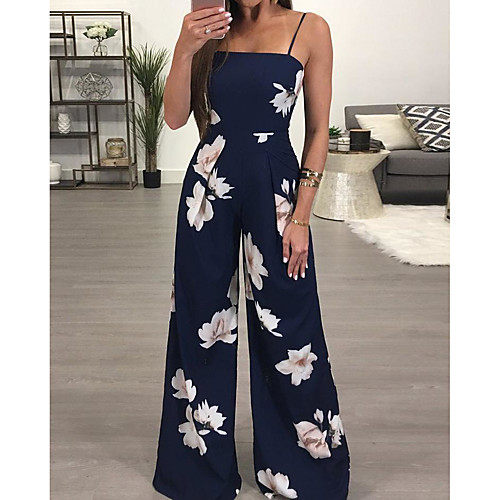 

Women's Casual Casual Daily 2021 Gray Black Brown Jumpsuit Floral