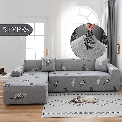 

Elastic Geometry Sofa Cover for Living Room Non-slip Stretch Slipcover Sectional Couch Cover L-Shape Corner Armchair Cover (1pcFree Send a Pillowcase)
