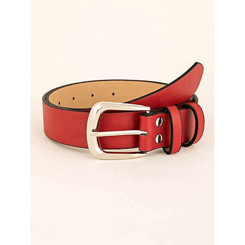 

Women's Waist Belt Casual Daily Dress Red Belt Solid Colored / Winter / Spring / Summer