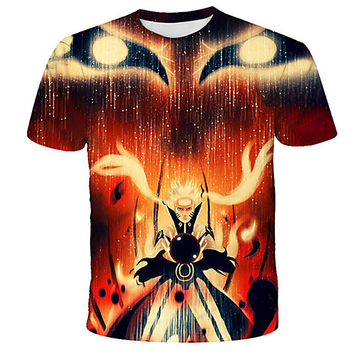 

Inspired by Naruto Naruto Uzumaki Anime Cartoon 100% Polyester 3D Harajuku Graphic Kawaii T-shirt For Women's / Men's