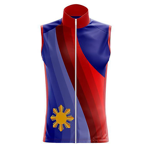 

21Grams Women's Sleeveless Cycling Jersey Summer Spandex Polyester RedBlue Stripes Stars National Flag Bike Top Mountain Bike MTB Road Bike Cycling Breathable Back Pocket Sports Clothing Apparel