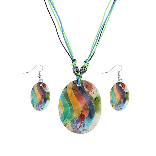 

Women's Jewelry Set Braided Botanical Stylish Artistic Cartoon Sweet Shell Earrings Jewelry Rainbow For Street Gift Prom 3pcs