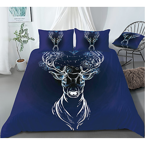 

Duvet Cover Sets 3 Piece Rayon / Polyester 3D Rainbow Reactive Print Bohemian Style