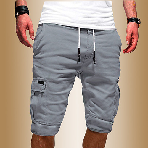 

Men's Sporty Chino Quick Dry Breathable Sports Casual Sports Shorts Tactical Cargo Pants Solid Colored Solid Color Knee Length Sporty Drawstring Pocket White Blue Army Green Fuchsia Black