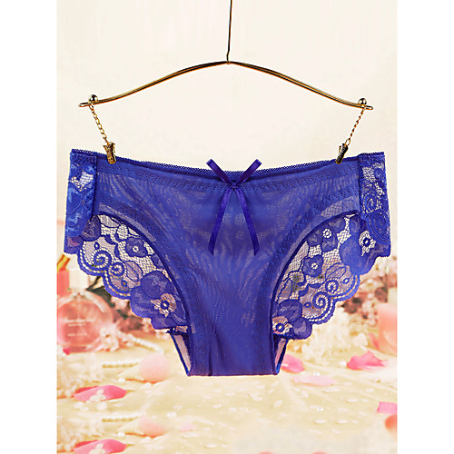 

Women's Bow Brief Micro-elastic Low Waist 1 PC Blue One-Size