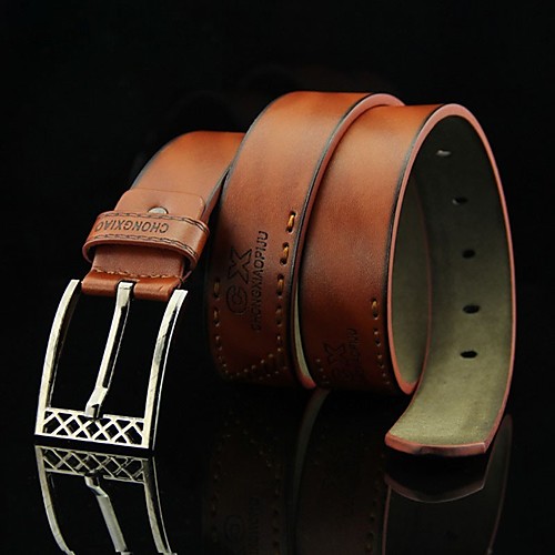 

Men's Wide Belt Office / Career Daily Wear As the Picture Belt Solid Color