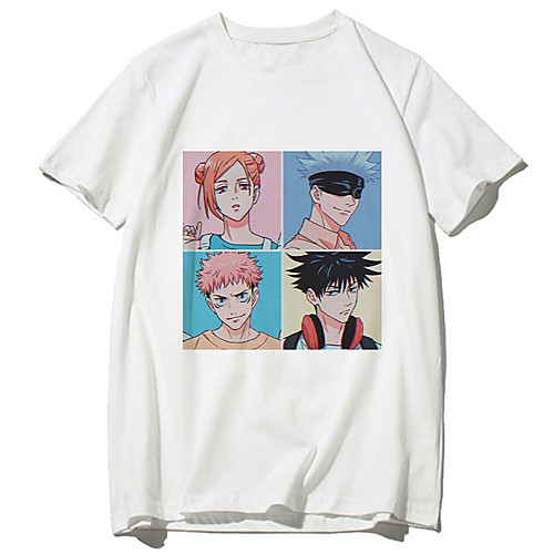 

Inspired by Jujutsu Kaisen Cosplay Anime Cartoon Polyester / Cotton Blend Print Harajuku Graphic Kawaii T-shirt For Women's / Men's