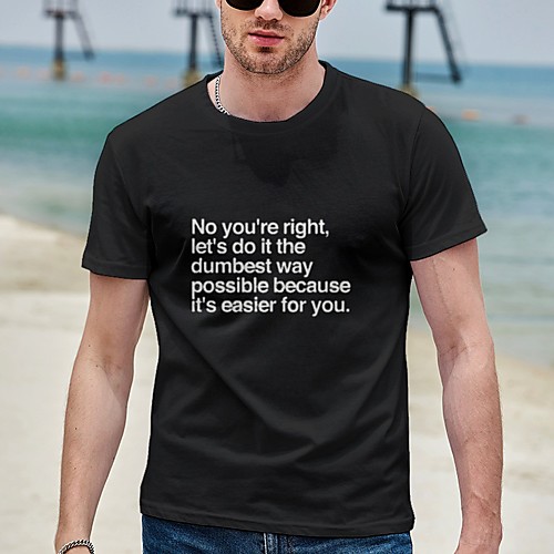 

Men's Tee T shirt Hot Stamping Graphic Prints Letter Plus Size Print Short Sleeve Casual Tops Cotton Basic Designer Big and Tall Black