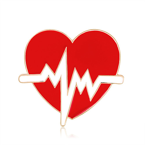 

epidemic prevention brooch collection gold drop oil love thermometer ecg brooch medical brooch