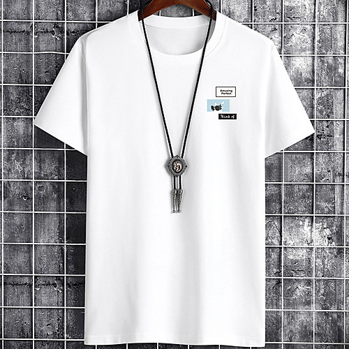 

Men's Unisex Tee T shirt Hot Stamping Graphic Prints Box Plus Size Zero two Print Short Sleeve Casual Tops Cotton Basic Designer Big and Tall White Black Gray