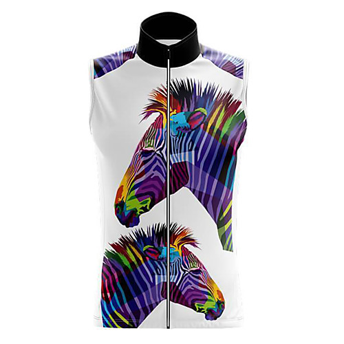 

21Grams Women's Sleeveless Cycling Jersey Summer Spandex White Zebra Bike Top Mountain Bike MTB Road Bike Cycling Quick Dry Moisture Wicking Sports Clothing Apparel / Stretchy / Athleisure