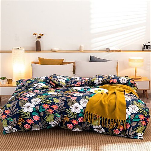 

3-Piece Duvet Cover Set Hotel Bedding Sets Comforter Cover with Soft Lightweight Microfiber Include 1 Duvet Cover 2 Pillowcases for Double/Queen/King(1 Pillowcase for Twin/Single)