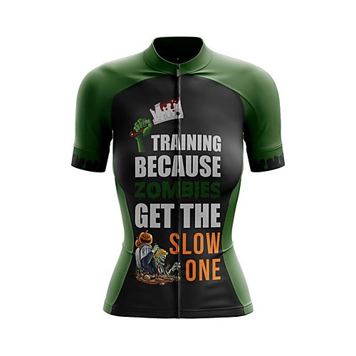 

21Grams Women's Short Sleeve Cycling Jersey Summer Spandex Dark Green Bike Top Mountain Bike MTB Road Bike Cycling Sports Clothing Apparel / Stretchy / Athleisure