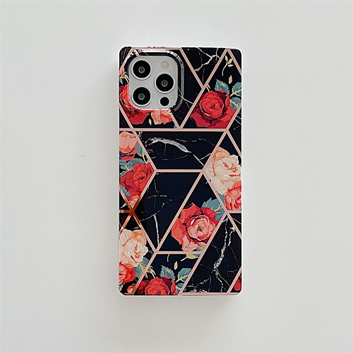 

Phone Case For Apple Back Cover iPhone 12 Pro Max 11 SE 2020 X XR XS Max 8 7 Shockproof Dustproof Geometric Pattern Marble TPU