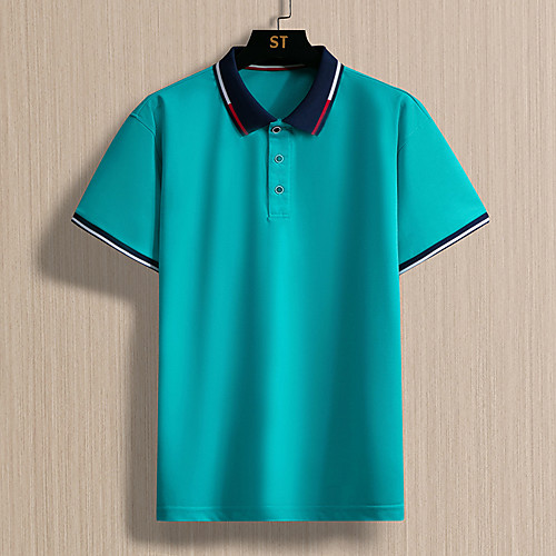 

Men's Golf Shirt Tennis Shirt Solid Colored Short Sleeve Casual Tops Business Fashion Blue Orange White / Work