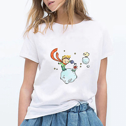 

Inspired by Little Prince Cosplay Anime Cartoon Polyester / Cotton Blend Print Harajuku Graphic Kawaii T-shirt For Women's / Men's