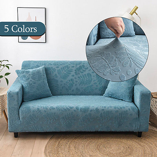 

Stretch Sofa Cover Slipcover Jacquard Elastic Sectional Couch Armchair Loveseat 4 or 4 or 3 Seater L ShapeGreyFloralFlowerPlainSolidSoft Durable Washable