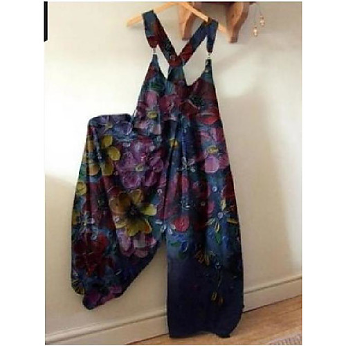 

Women's Casual 2021 Blue Purple Yellow Jumpsuit Print Pattern