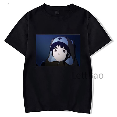 

Inspired by Serial Experiments Lain Cosplay Anime Cartoon Polyester / Cotton Blend Print Harajuku Graphic Kawaii T-shirt For Women's / Men's