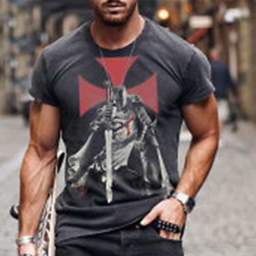 

Men's Unisex Tee T shirt Hot Stamping Anime Graphic Prints Plus Size Print Short Sleeve Casual Tops Cotton Basic Designer Big and Tall Dark Gray