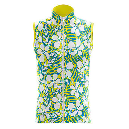 

21Grams Women's Sleeveless Cycling Jersey Summer Spandex Polyester Green Floral Botanical Bike Top Mountain Bike MTB Road Bike Cycling Quick Dry Moisture Wicking Breathable Sports Clothing Apparel