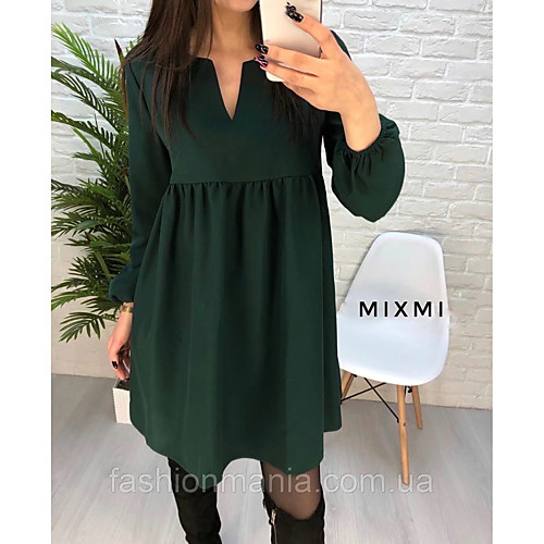 

Women's A Line Dress Knee Length Dress Green Black Red Long Sleeve Solid Color Smocked Summer Casual 2021 S M L XL XXL