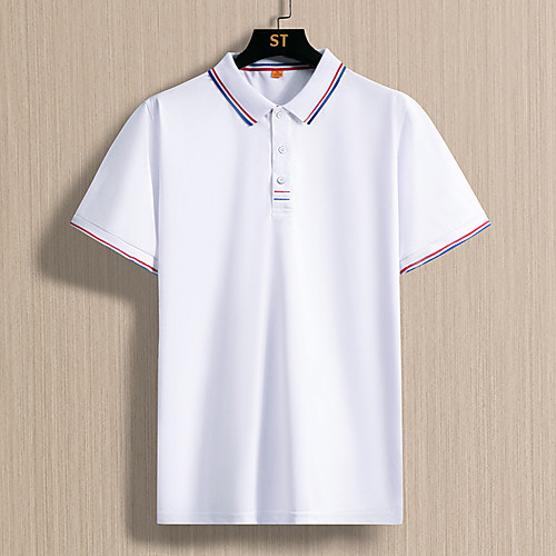 

Men's Golf Shirt Tennis Shirt Solid Color Short Sleeve Casual Tops Business Simple Gray Green White / Work