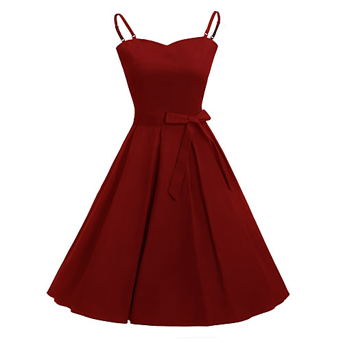 

A-Line Elegant Sexy Party Wear Formal Evening Dress Spaghetti Strap Sleeveless Tea Length Cotton with Sleek 2021